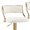 Beige & Gold, variant on Zimtown Set of 2 Swivel Barstools, Luxe Padded 24" Counter Bar Stool Adjustable Height with Footrest for Kitchen Island, Bar, Dining Room, Beige & Gold
