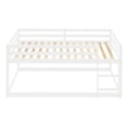 thumbnail image 3 of Twin size Loft Bed, Solid Wood Loft Bed Frame Bunk Bed with Built-in Ladder and Full-length Guardrails for Kids Teens Adults Bedroom Dorm, Space Saving, White, 3 of 7
