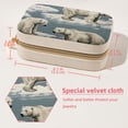 thumbnail image 5 of Polar Bear Velvet Portable Jewelry Stand with Removable Compartment - Travel Organizer, Earring Holder, and Organizer Box - Gift, 5 of 7