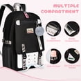 thumbnail image 3 of Gynky School Backpack for Teens Middle School Bookbag Fashion Student Bag Cute Aesthetic Teen Bookbag for  Women, 3 of 8