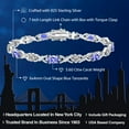 thumbnail image 3 of Gem Stone King 925 Sterling Silver Blue Tanzanite Tennis Bracelet for Women (3.60 Cttw, Gemstone December Birthstone, Oval 6X4MM, 7 inch), 3 of 6