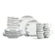 thumbnail image 1 of Vajilla Zéline para 4 Personas - Ceramica Gris/Blanca 16 piezas, 1 of 8