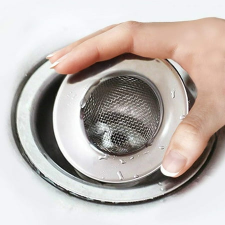 

Pkeoh Kitchen Utensils Set Home Kitchen Sink Drain Strainer Stainless Steel Mesh Basket Strainer 7.5Cm 3In Kitchen Accessories Silver