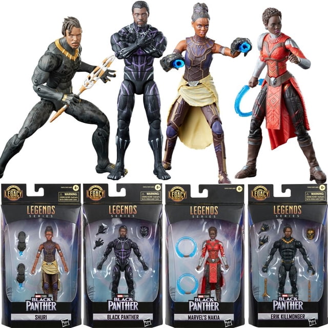 Original ML Legends Black Panther Series Action Figure Toys 6 inch Movie Black Panther Erik Shuri Nakia Statue Model CollectibleM BakuWith Box He Qiyong unisex