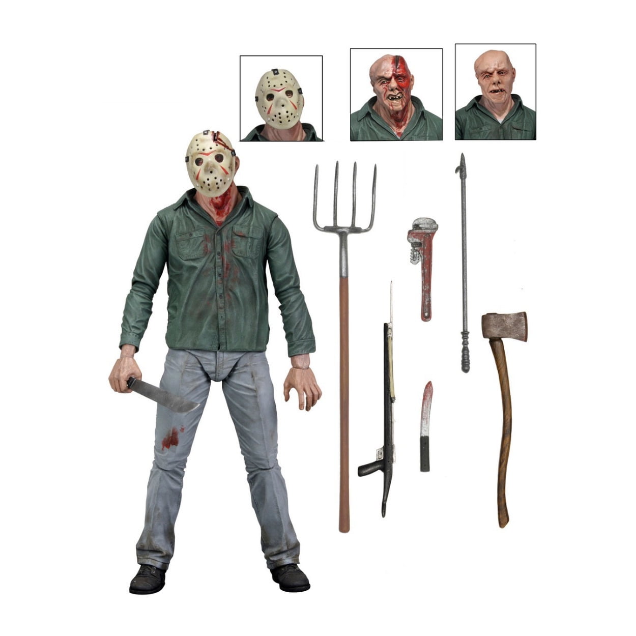 NEW BOXED NECA Horror Freddy VS Jason Action Figure 7" Jason Voorhees Deluxe 