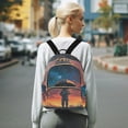 thumbnail image 7 of FORMRS Mini Backpack Purse for Women Travel Daypack Casual Shoulder Bag, Astronaut at Dawn, 7 of 7