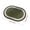 Oval, variant on Small Area Rug, Non-Slip Rubber Backing Washable Doormat, Fade Resistant, Absorbent for Living Room Laundry, Green 23.6*15.8In