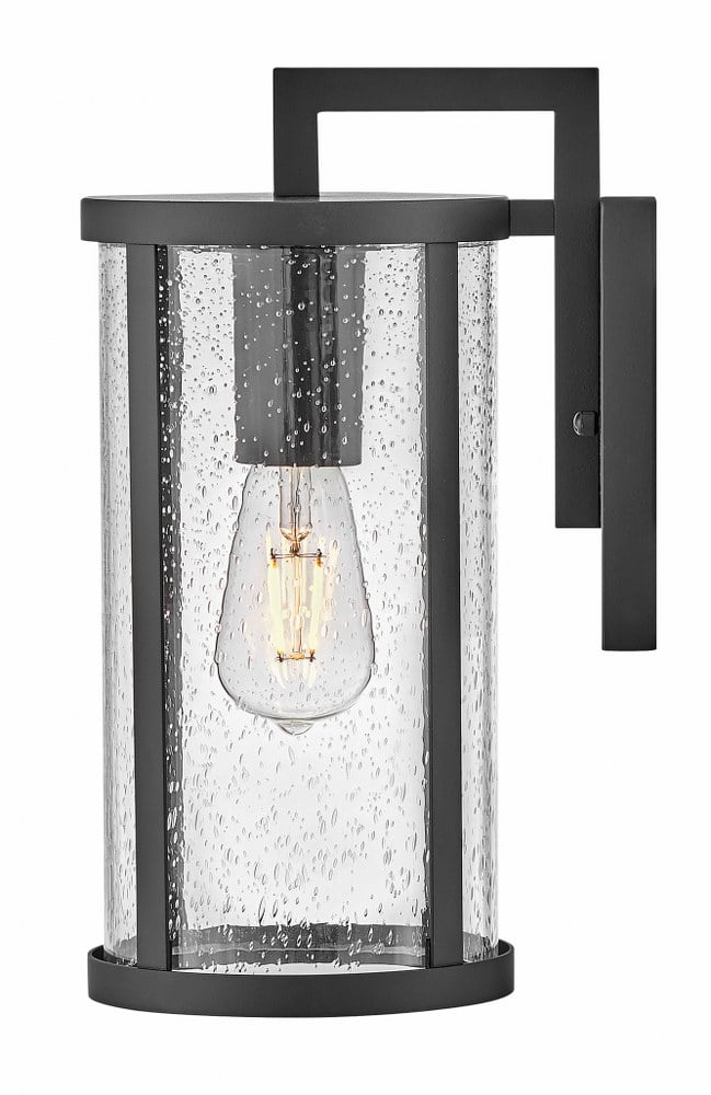 82050BK Lark Alfie - 12W 1 LED Small Outdoor Wall Lantern In Transitional-13 Inches Tall and 6 Inches Wide