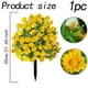 thumbnail image 3 of Flores artificiales de margaritas y lavanda para plantar en el suelo | Ramo de crisantemos amarillos de 55 cm | Decoración de plástico para exteriores, patios y macetas, 3 of 9