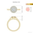 thumbnail image 4 of ANGARA Natural 0.18 Ct. Diamond Halo Ring in 14K Yellow Gold for Women (Ring Size: 3), 4 of 9