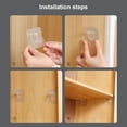 thumbnail image 2 of 6/12PCS Adhesive Shelf Support Pegs Punch-free Clear Cabinet Shelf Wall Hangers, 2 of 8