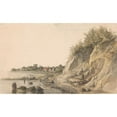 thumbnail image 3 of Petrus Johannes Schotel 18x12 Black Modern Framed Museum Art Print Titled - Rocky River Bank, with a Few Houses in the Background (1818 - 1865), 3 of 5