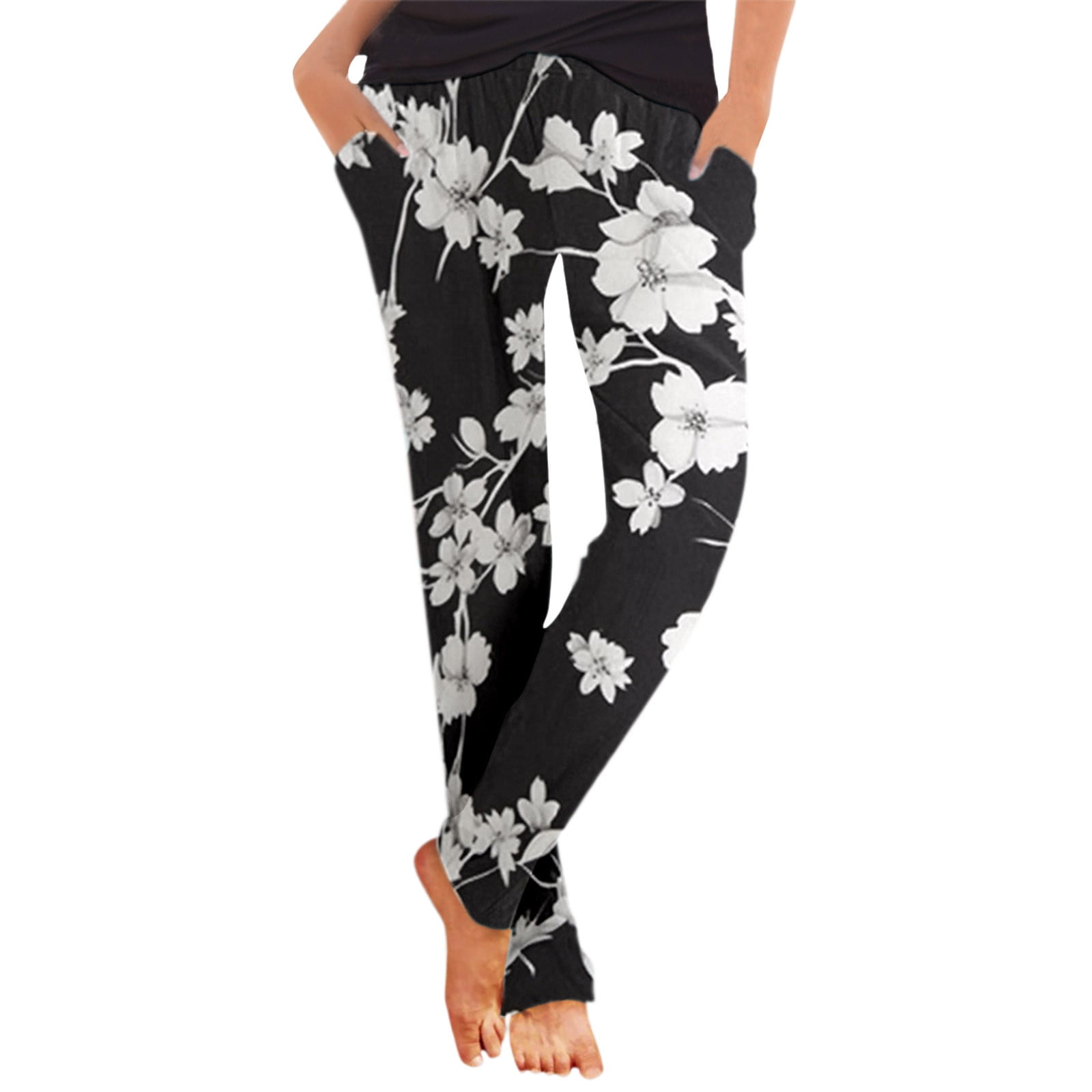 PMUYBHF wide leg pants for women dressy petite Women Summer Harem