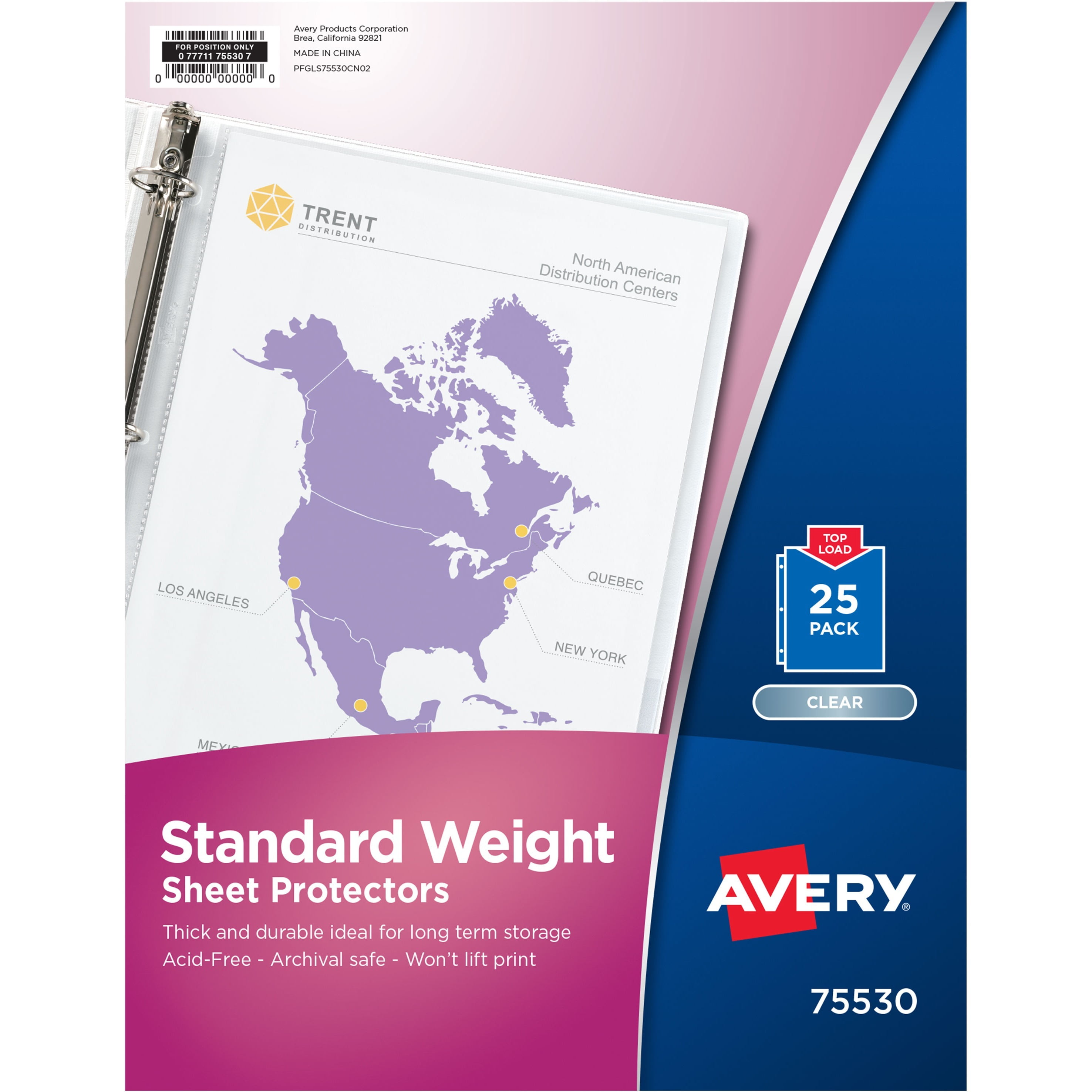 Avery Standard Weight Clear Sheet Protectors, AcidFree, Archival Safe