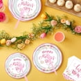 thumbnail image 4 of Juego de vajilla desechable floral para el Día de la Madre - Platos, tazas y servilletas de papel ecológico de 24 piezas con diseño de clavel para reuniones familiares, 4 of 4