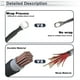 thumbnail image 2 of Cable de inversor de batería universal de 1 pieza Unique Bargains con terminal de 3/8" y 3.5 pies, calibre 5 AWG, cobre estañado negro, 2 of 7