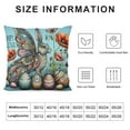 thumbnail image 5 of JEUXUS Pillow Case Short Plush Pillowcase (Universal 1) Easter Bunny Picture, Bunny Wall Art Rabbit White, 5 of 5