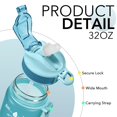 thumbnail image 4 of Botellas De Agua Hyeta De 32 Oz Con Pajita: Manténgase Motivado E Hidratado Con Horarios Convenientes Para Beber Marcas Duraderas A Prueba De Fugas, 4 of 5