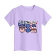 thumbnail image 4 of WUANDIXFA Shirts for Teens Girls' 4th of July Tshirt Independence Day Flag Themed Patriotic Graphic Print Ideal Gift for Kids Independence Purple,7-8 Years, 4 of 4