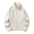thumbnail image 1 of pstuiky camisa de manga larga para hombre, Chaqueta con capucha y cremallera de cuello alto y manga larga de color liso para hombre camisetas de hombre m, 1 of 6