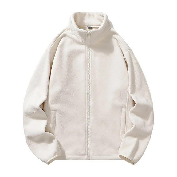 ZACPNCV Mens Fleece Jackets Oversize Sherpa Lightweight Jackets Loose Fit Trendy Fuzzy Coat Fall Winter Outwear
