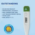 thumbnail image 3 of Veridian 60-Second Digital Thermometer | Fever Alert + Memory Recall | Clinical Rigid Tip | Water-Resistant | Case + Probe Covers, 3 of 6