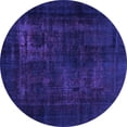 thumbnail image 1 of Ahgly Company Indoor Round Persian Purple Bohemian Area Rugs, 3' Round, 1 of 4