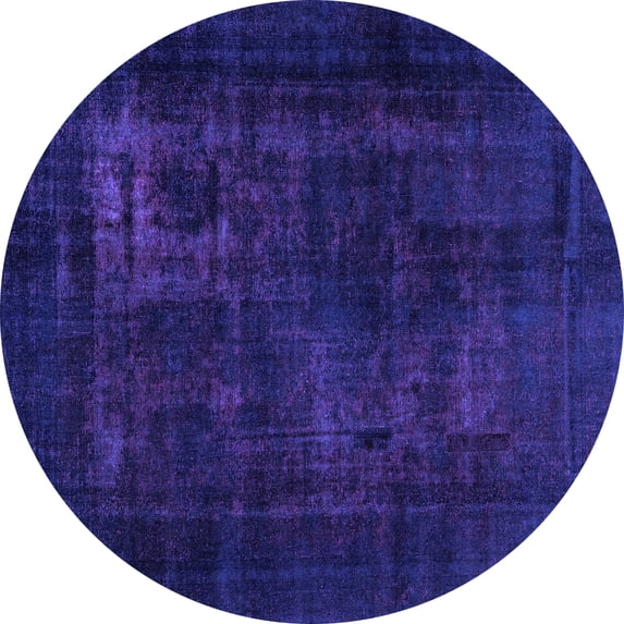Ahgly Company Indoor Round Persian Purple Bohemian Area Rugs, 3' Round