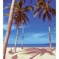 thumbnail image 3 of Ambesonne Summer Duvet Cover Sets, Ocean Palms Warm Beach, 2-King, Navy Cream Green, 3 of 7