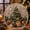 #C, variant on Christmas Pearl Diamond Painting Suncatcher Kit, DIY Craft | Acrylic Round Board with Lace Edge, 3D Pearl Beads Craft, Festive Window Wall Decor