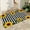 Gingham Sunflower, variant on JML Non-Slip MicrofiberFabric & Rubber Doormat - Soft Entryway Rug for Home/Office (20"x32") - Easy Clean Door Mat for Indoor/Outdoor Use, Wooden & Flower Bush