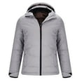 thumbnail image 6 of Ofreoo Men's Hooded Long Sleeve Solid Zipper Workwear Thicken Outdoor Down Jacket Christmas Gift, 6 of 7