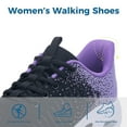 thumbnail image 3 of AOV Womens Running Shoes Slip on Tennis Athletic Walking Shoes Lightweight Comfortable Gym Workout Jogging Sport Sneakers BlackPurple US 7.5, 3 of 7