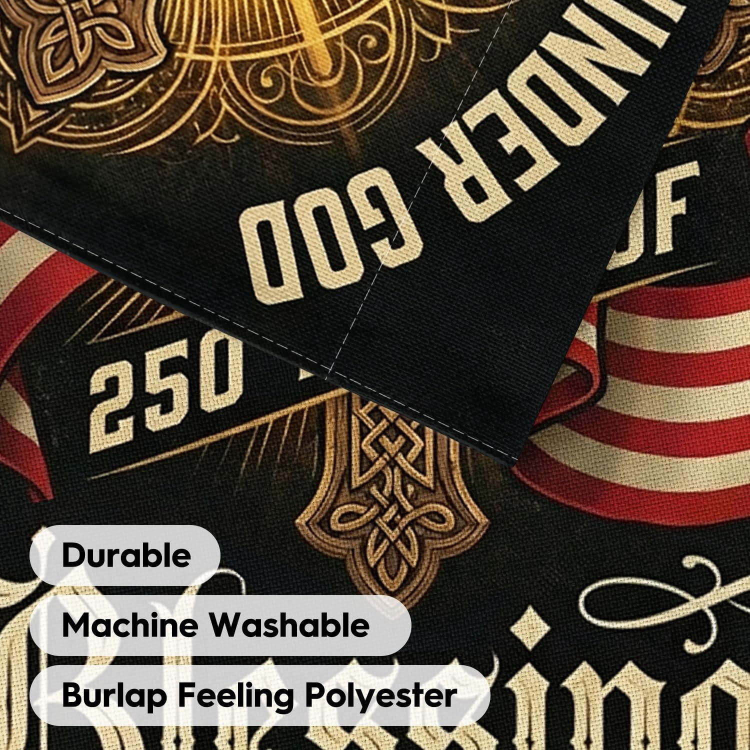 Patriotic 250 Years of Blessings House Flag Double Sided, American 250th Anniversary 1776-2026 USA Yard Outdoor Decoration