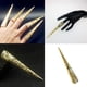 thumbnail image 3 of 2 Piezas Anillos De Uñas Artificiales De Manicura Especial Para Cine Histórico De China De Metal Oro Brillante Fernando Anillo de uñas de oro antiguo, 3 of 8