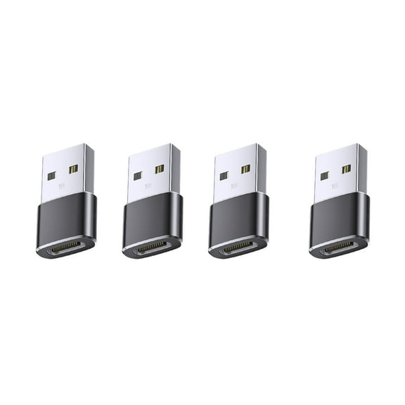 USB to USB C Adapter 4 Pack,Type-C Female to A Male Car Charger Converter for New iPhone 16 Pro Max Plus 15 14 13,Apple Watch 10,iWatch 8,Airpods,iPad 9 Air 5 Mini 6 7,Samsung Galaxy S24 Ultra