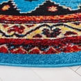 thumbnail image 3 of SAFAVIEH Vintage Hamadan Nora Oriental Area Rug, Blue/Black, 6'7" x 6'7" Round, 3 of 8