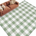 thumbnail image 2 of Sage Green Checkered Area Rug 6x9 FT, Non Slip Living Room Throw Carpet, Farmhouse Buffalo Plaid Washable Soft Large Floor Carpet Non-Shedding Rug for Bedroom Dining Room Play Room, 2 of 9