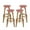 Red/White/Bamboo Finish, variant on Wilbur Aluminum and Wicker Outdoor 29.5 Inch Barstools, Set of 4, Red, White, and Bamboo Finish