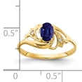 thumbnail image 2 of Primal Gold 14 Karat Yellow Gold 6x4mm Oval Sapphire and Diamond Ring, 2 of 4