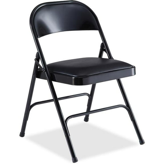 29.6 x 19.4 x 18.3 in. Padded Seat Folding Chair - Black