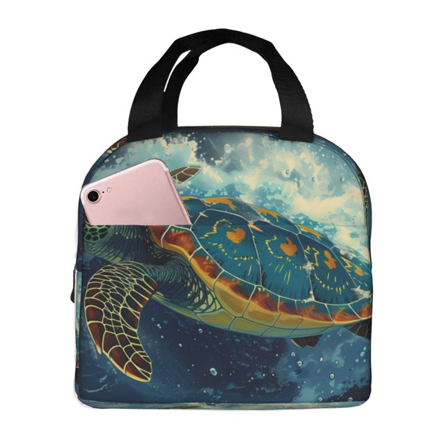 Disketp Surfing Turtle Bolsa Térmica para Almuerzo para Hombre y Mujer, Ideal para Trabajo, Senderismo y Picnic