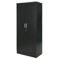 thumbnail image 2 of Better Home Products Harmony Wood Two Door Armoire Wardrobe Cabinet in Tobacco, 2 of 5