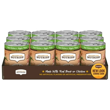 Rachael Ray Nutrish Chunks In Gravy Real Chicken & Veggies Recipe Wet Dog Food, 13 oz. Can, 12 Count