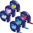 thumbnail image 1 of wqlpp-6-Pack Replace for Dymo Letratag Refills Colorful Dymo Label Maker Refills 1/2'' x 13'(12mm x 4m) Plastic Colored Compatible with LetraTag LT-100H 100T 200B, Black on White/Clear/Yellow/Red/Gre, 1 of 4