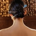 thumbnail image 3 of Blue Leaf Alloy Hair Stick Ancient Style Pendant Hair Chopsticks Hairpin the hottest gift for women and girl, 3 of 5