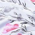 thumbnail image 5 of Floral Kithchen Curtains 36 Inch Watercolor Flower Leaves Tier Curtains, Blue and Gray Floral Cafe Curtains, Rod Pocket Small Window Curtain for Cafe Bathroom Bedroom Drapes, 5 of 6