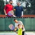 thumbnail image 6 of Zdle Graphite Pickleball Paddle Set, Lightweight, Honeycomb Core, Pink Purple, 6 of 7