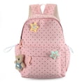 thumbnail image 4 of Cute Backpack Kawaii Polka Dot Backpack Rucksack Travel Daypack with Star Pins and Bear Pendant, 4 of 4