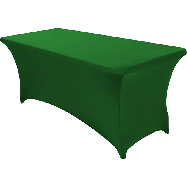 GHSDFBB -4 ft Spandex Table Cover Fitted Rectangular Tablecloth Stretchable Fabric Lycra Tablecloth Wrinkle-Free for Party Dj Tradeshows Banquet Weddings Cocktail